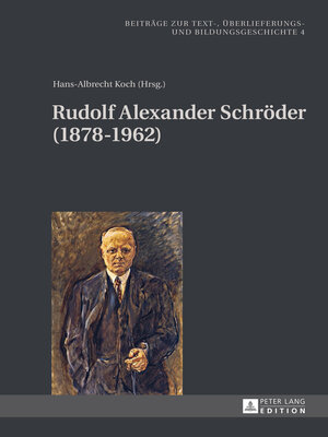 cover image of Rudolf Alexander Schröder (1878-1962)